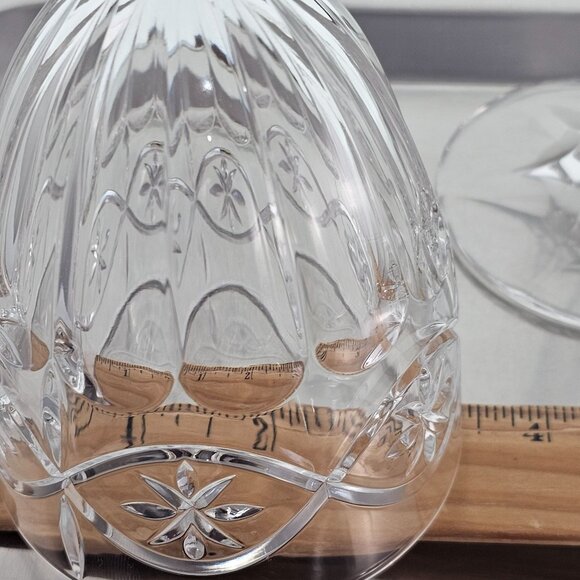 2 Gorham Crystal Grand Tapestry Water Glasses 8.5" cut glass goblets decorative - Picture 8 of 8